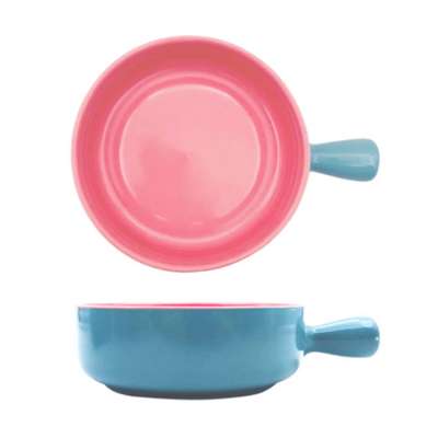 Creative ceramic single handle disc Nordic style ceramic the kitchen bakes bread cake plates