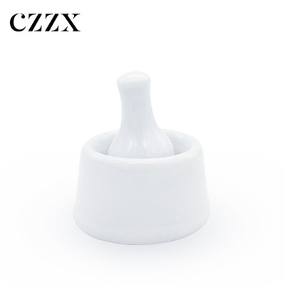 China manufacturer eco-friendly mini small white ceramic porcelain mortar and pestle for laboratory use