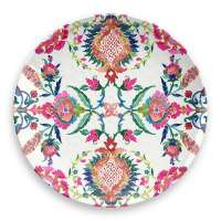 moroccan Exotic Moroccan Italy Style melamine Dinner Plate Colorful plastic Salad Plates Dining round Decoration Gift