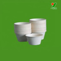 Eco-friendly take away sugarcane fibre noodle soup bowls